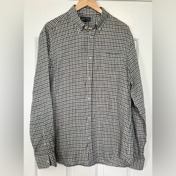 Vince Men’s Plaid Button-Down Shirt Large Long Sleeve Casual Workwear - Picture 1 of 8